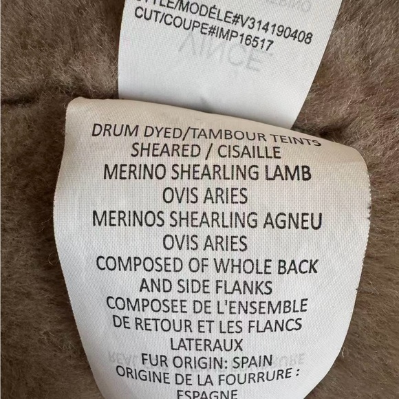 Vince Spanish Merino Shearling Lamb Hooded coat, relaxed fit - Picture 6 of 7